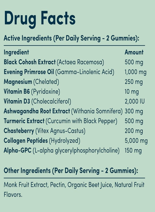 Terramed Just Think Comfort Perimenopause Supplements Women | Premenopausal Gummy Vitamins | Relief for Hormonal Balance & Mood Swings | Supports Menstrual Cycle Regulation | 60 Vegan Gummies - Image 2